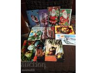 New Year Cards. 80s. 11 pieces