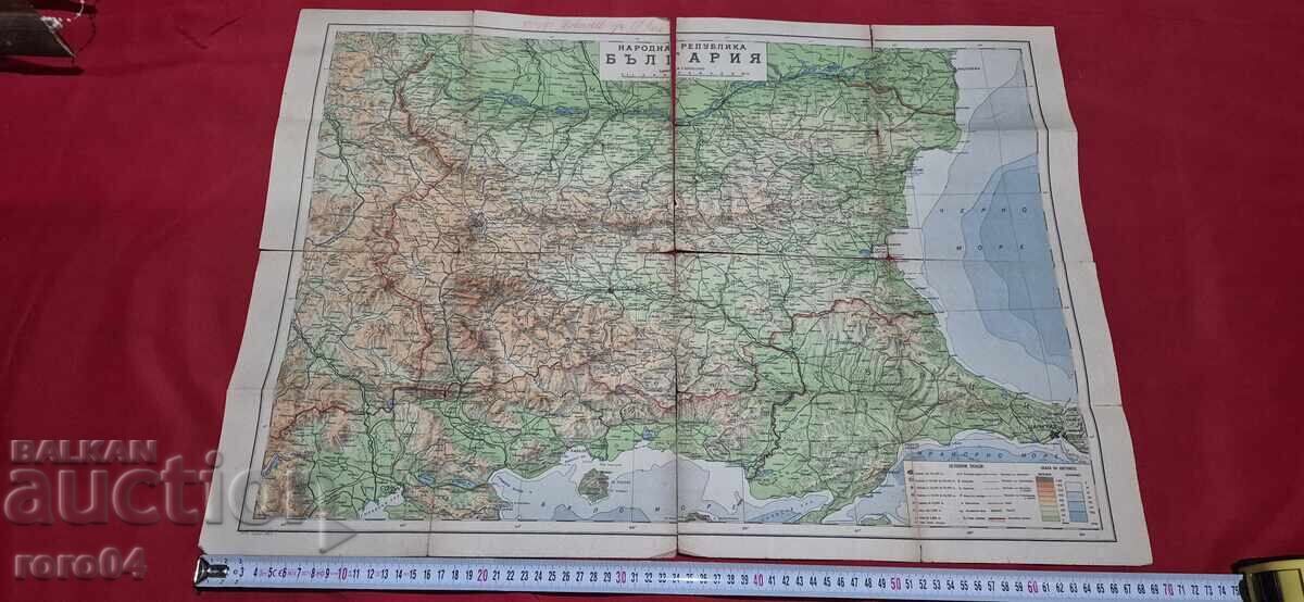 HARTĂ - REPUBLICĂ POPULARĂ BULGARIA HARTĂ - REPUBLICĂ POPULARĂ BULGARIA