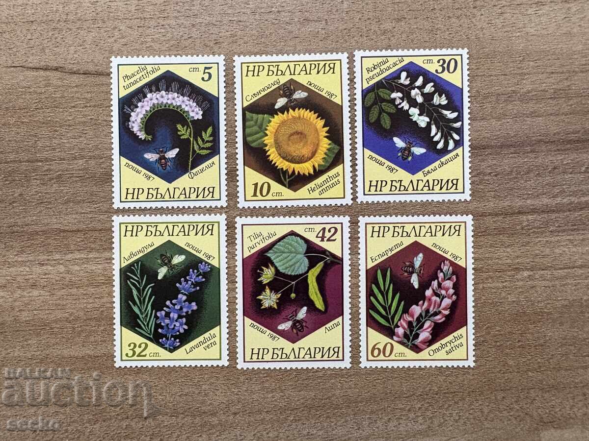 Bulgaria - Bees and Honey Plants (1987) MNH