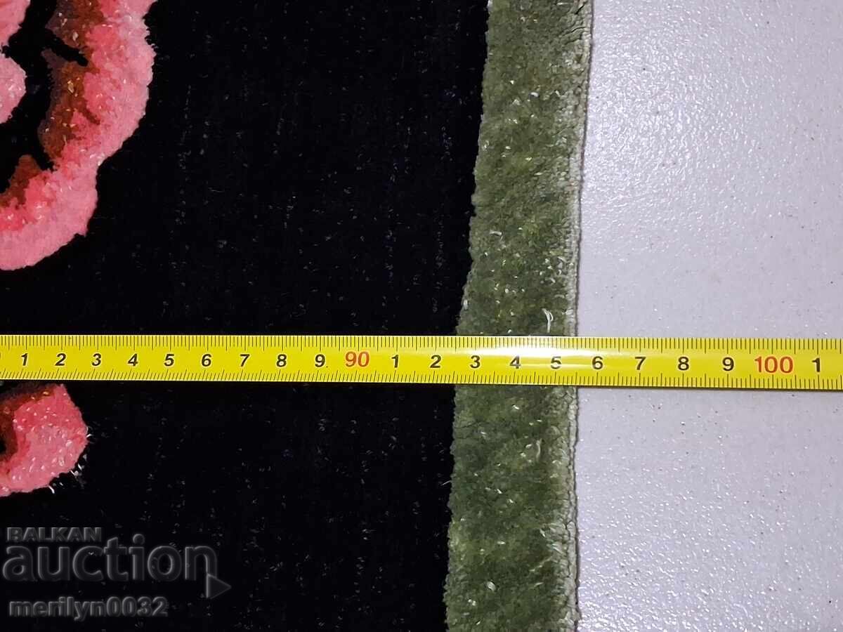 Auction  Old plush wall carpet, rug, panel, carpet picture