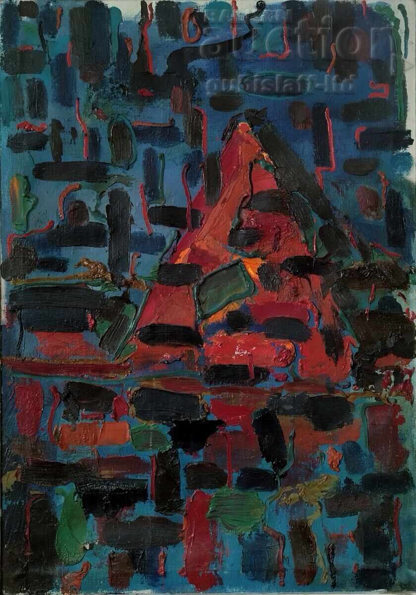 Tablou "Ploaie în Theba", pict. Petăr Jelev, 1990