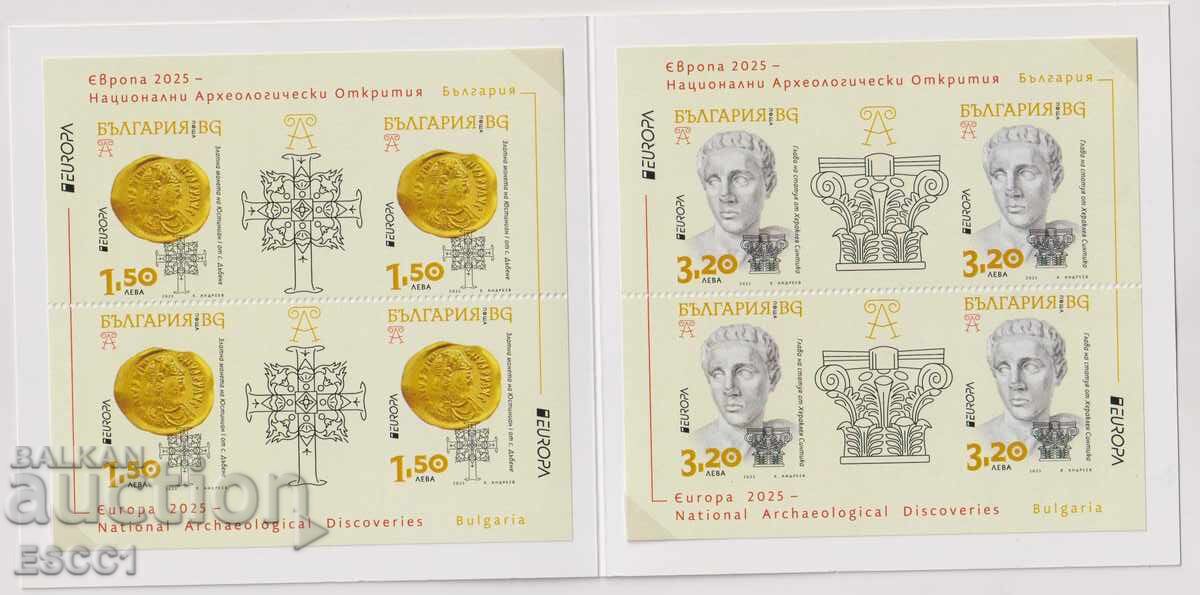 Καθαρά μπλοκ σε καρτελάκι Ευρώπη ΣΕΠΤ 2025 από Βουλγαρία /c