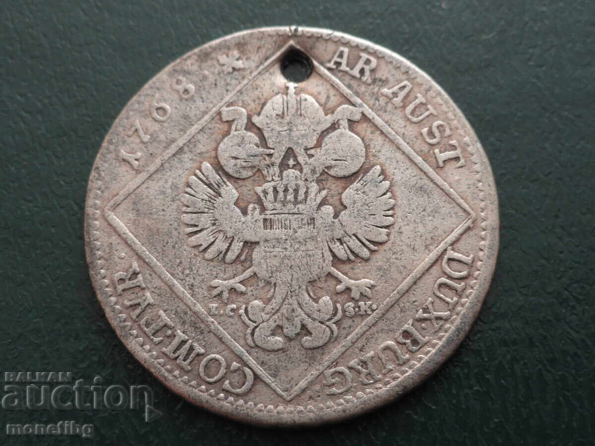 Δημοπρασία Αυστρία 1768 - 30 κρόιτσερ (Μαρία Θηρεσία)