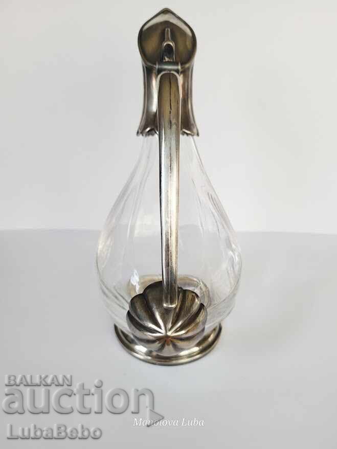 Art Nouveau Decanter, RoyalCrystal Rock Italy - 5