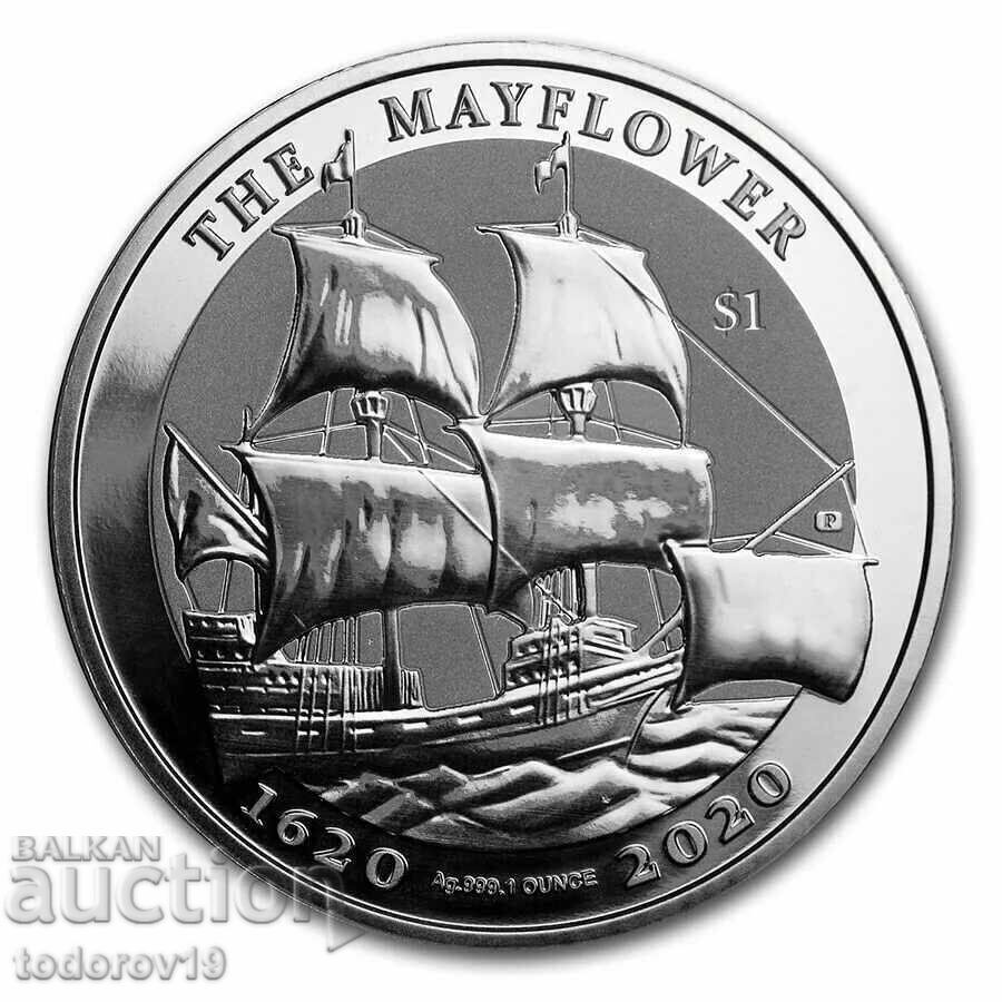 Ασήμι 1 oz Καράβι Mayflower 2020 Ασήμι 1 oz Καράβι Mayflower 2020