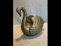 Solid Brass Swan