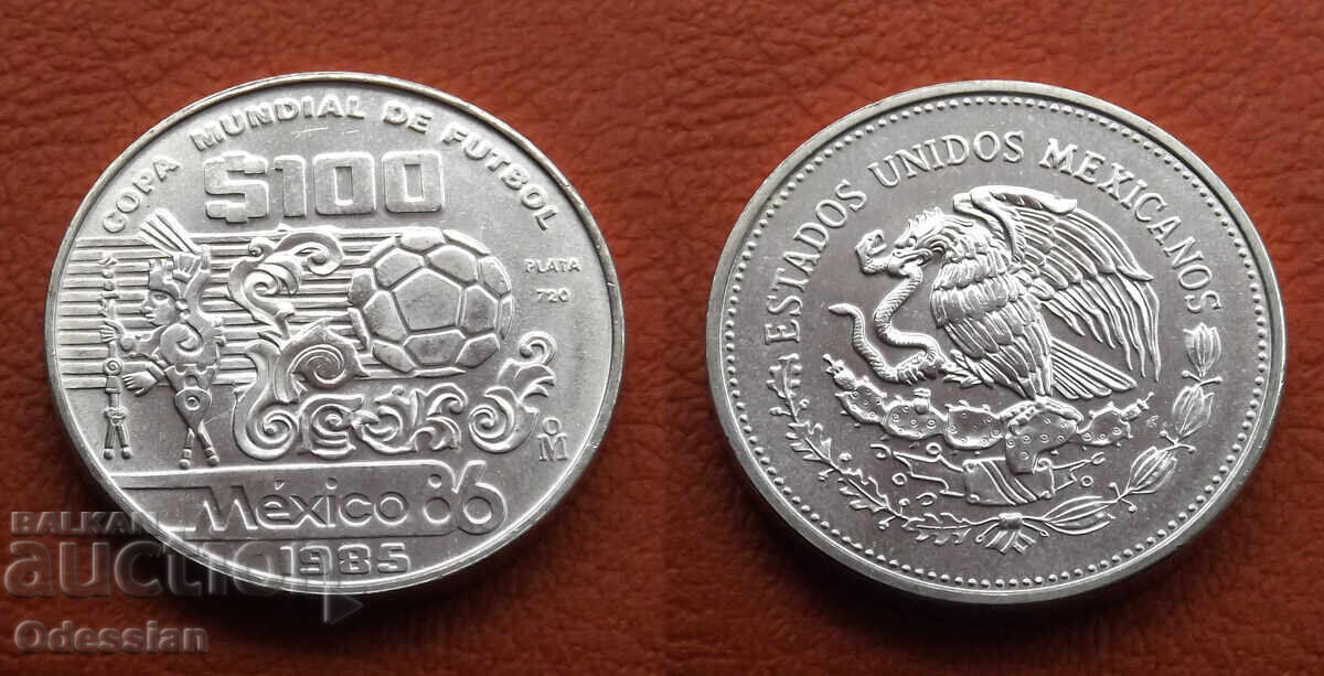 Μεξικό • 100 πέσος • 1985 • Παγκόσμιο Κύπελλο Ποδοσφαίρου