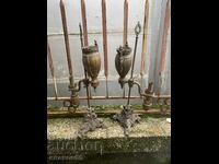 Lamps designed for rapeseed oil, with a cast iron base