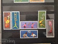 Seria rară de timbre poștale China "Arta Circului" din 1974