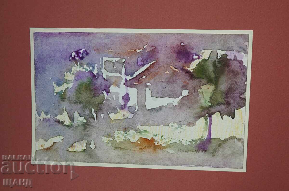 Old Master's drawing painting watercolor landscape abstraction with price 5.35 BGN | € 2.74