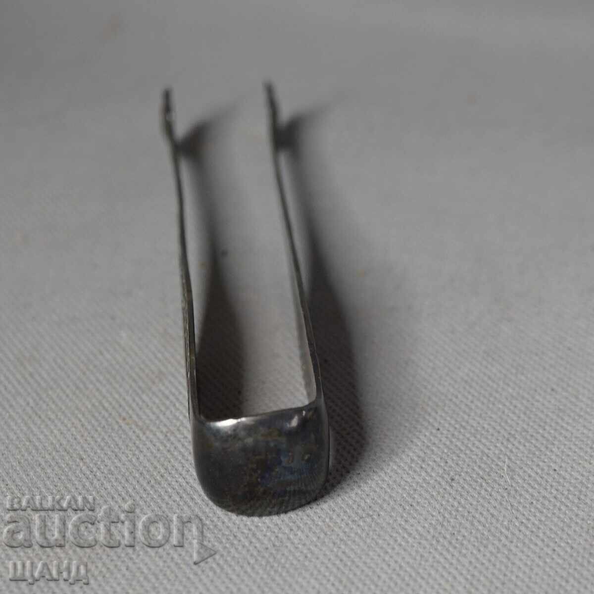 Όμορφη παλιά ασημένια λαβίδα πάγου με κουτί - 5