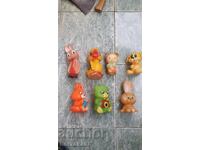 Old rubber toys, 7 pieces
