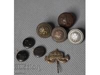 Kingdom of Bulgaria lot military buttons crown epaulettes
