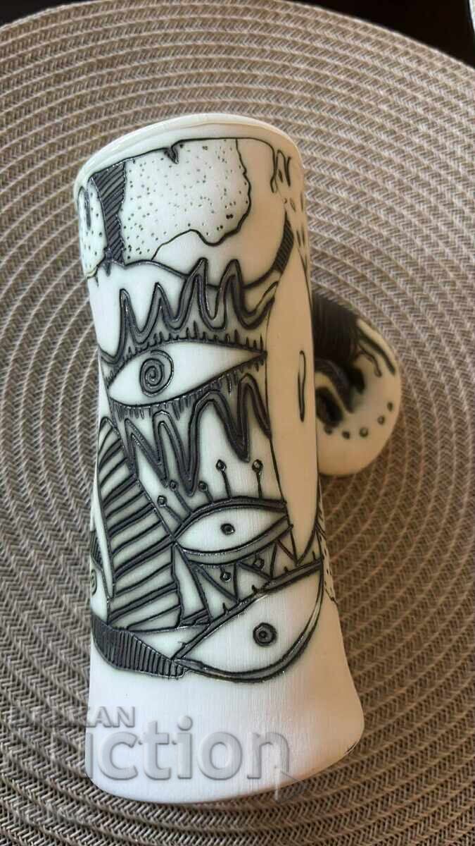 Ceașcă ceramică pictată