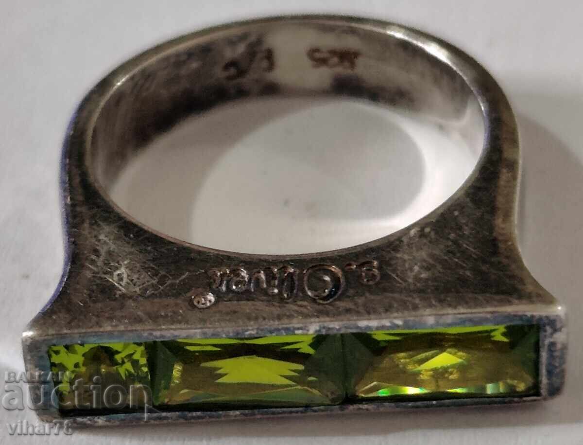 Markov women's silver ring peridot with price 159.99 BGN | € 81.80