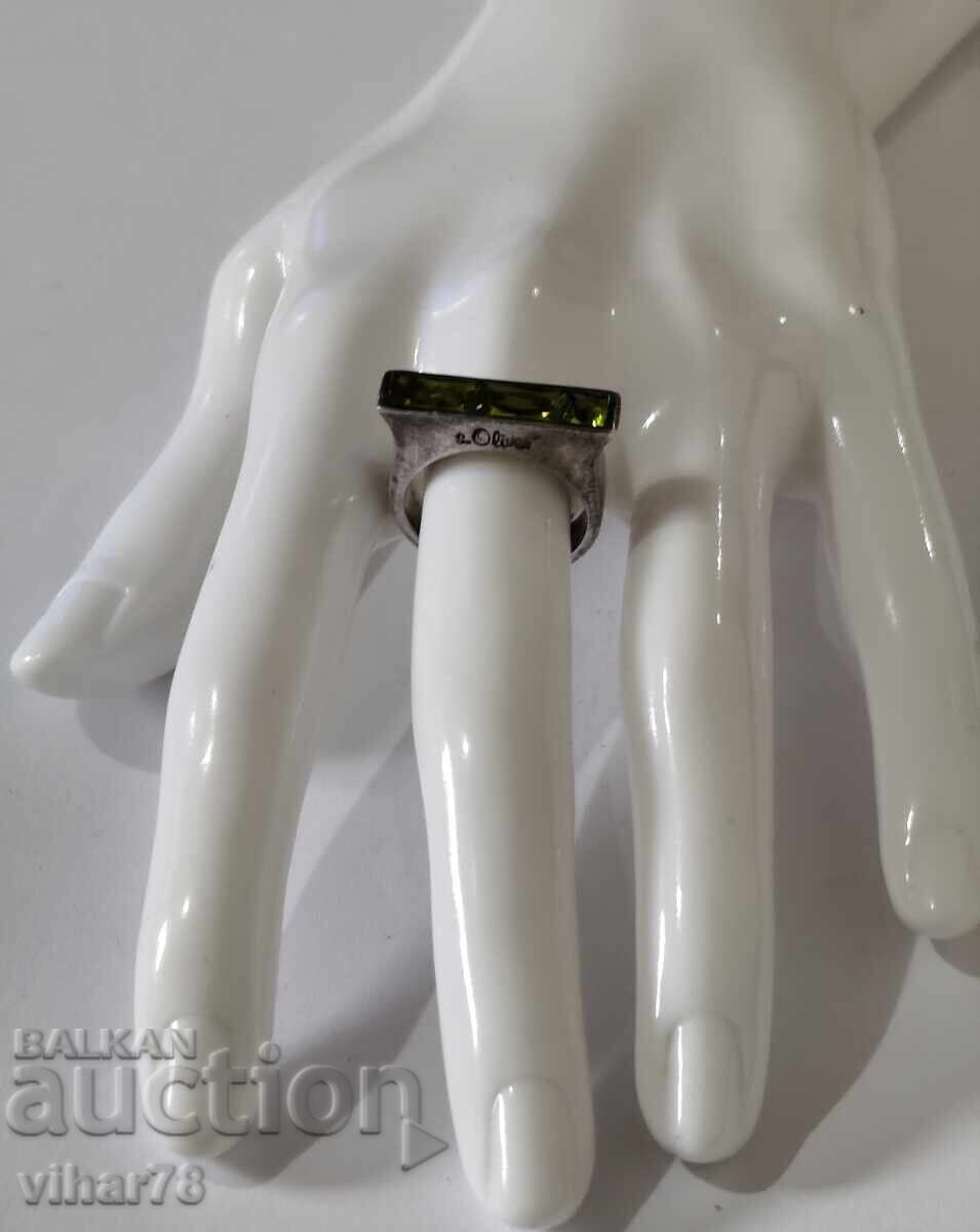 Delivery of Markov women's silver ring peridot