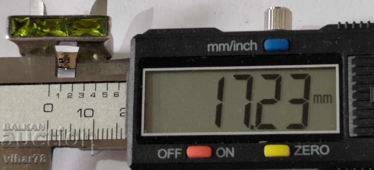 Markov women's silver ring peridot - 5