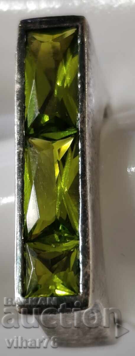 Markov women's silver ring peridot - 6