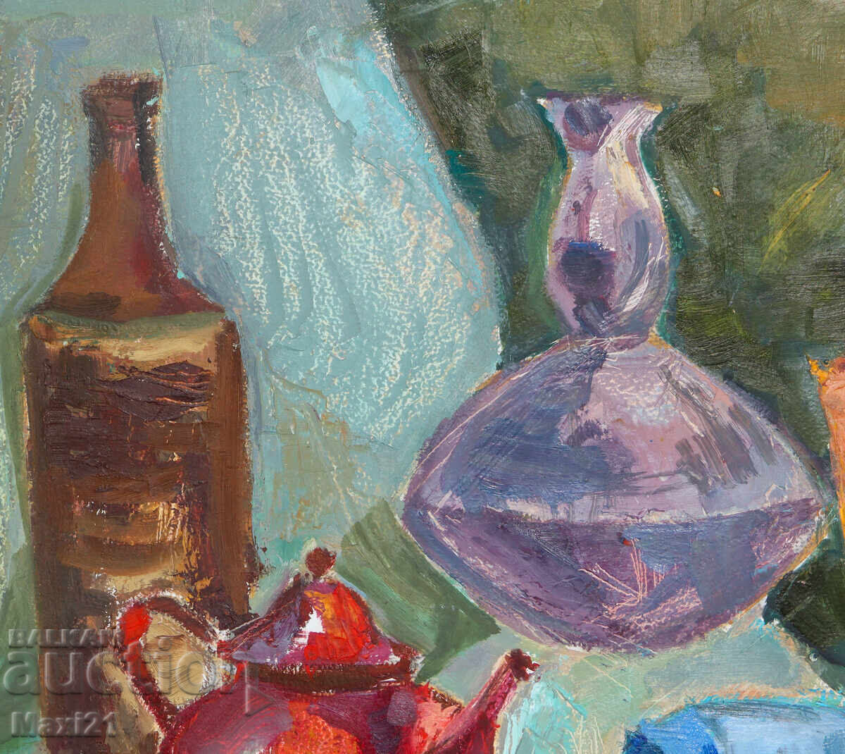 Delivery of Oil painting still life with dishes Delivery of Oil painting still life with dishes