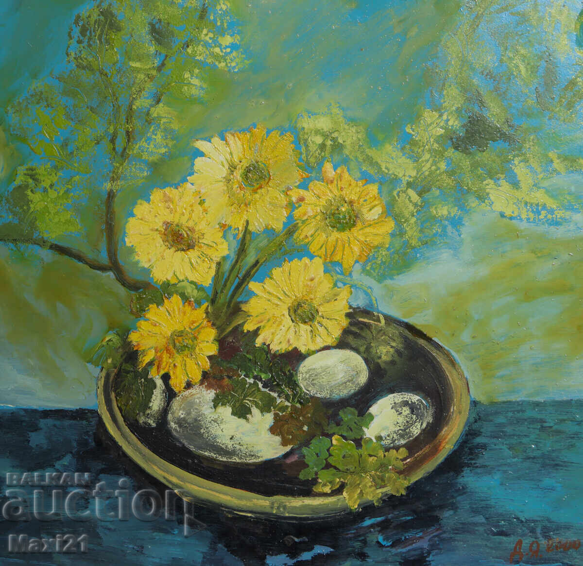 Oil painting floral still life - 5