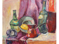 Картина маслени бои натюрморт съдове