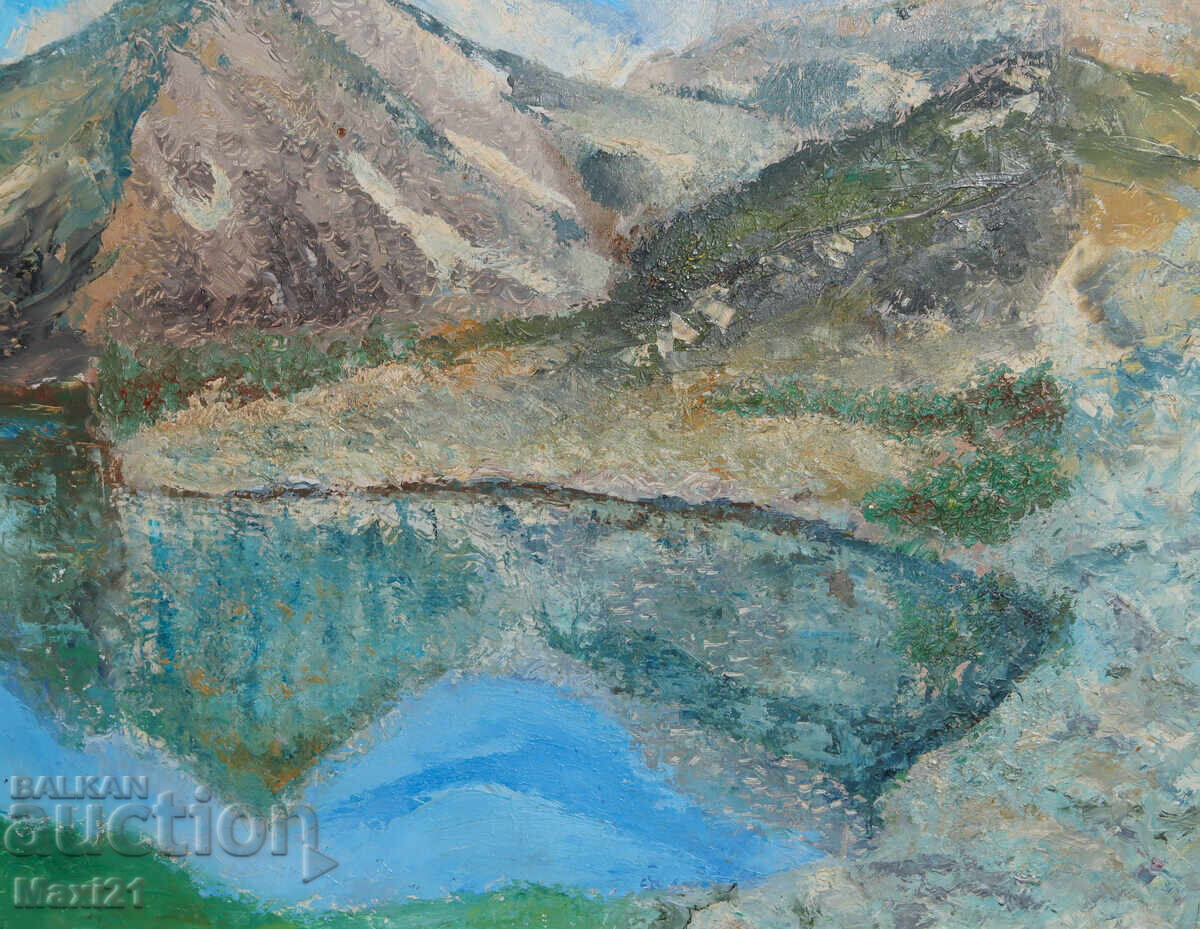 Delivery of Landscape painting oil paints mountain landscape lake