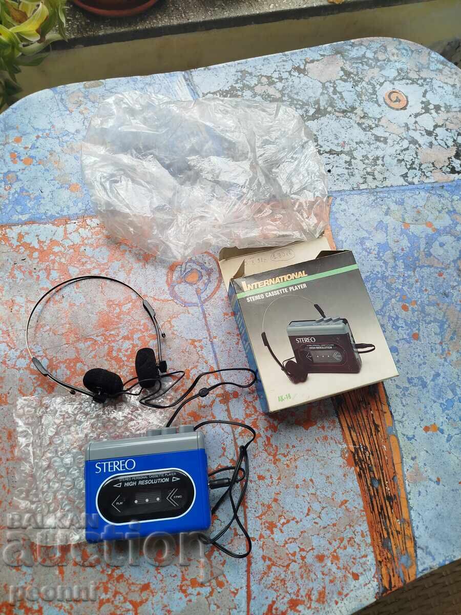 Brand new international Walkman and headphones with price 35.00 BGN | € 17.90