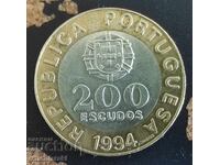 Monedă Portugalia (Comemorativă) 200 escudo, 1994