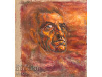 Oil painting abstract male portrait