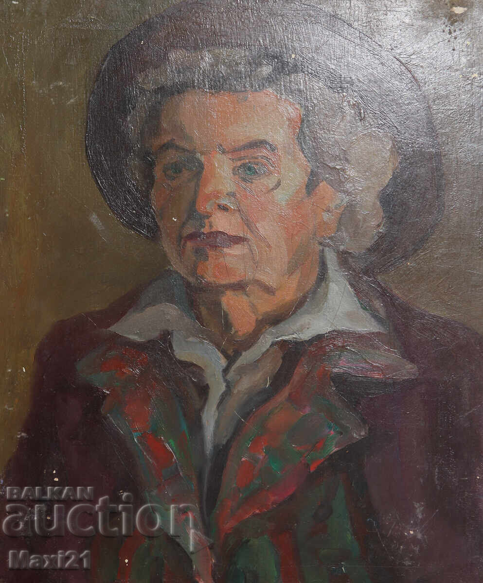 Oil painting female portrait