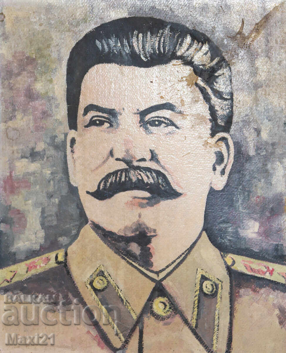 Auction  Oil painting portrait Joseph Stalin