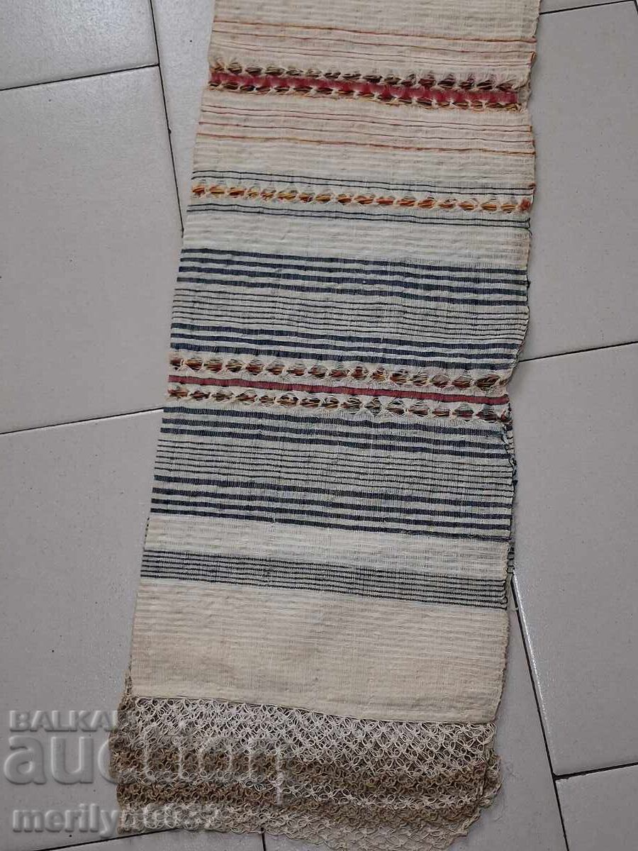Стара ръчно тъкана кърпа кенар бродерия дантела - 5 Стара ръчно тъкана кърпа кенар бродерия дантела - 5