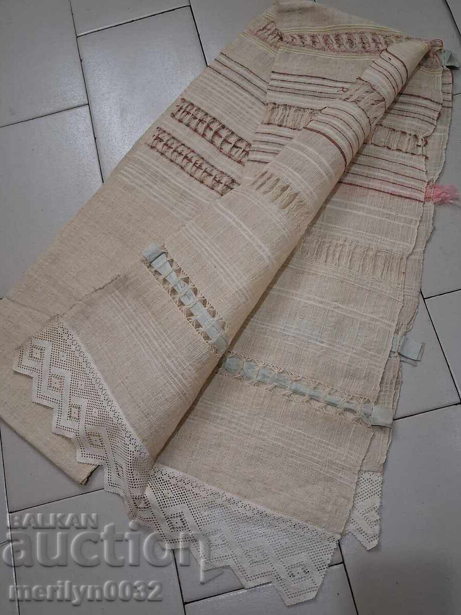 Παλιά χειροποίητη υφασμάτινη δαντέλα κεντήματος kennar Παλιά χειροποίητη υφασμάτινη δαντέλα κεντήματος kennar