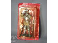 Παλιό παιχνίδι φιγούρα μολυβένιου στρατιώτη ιππότη με κουτί 13 εκ