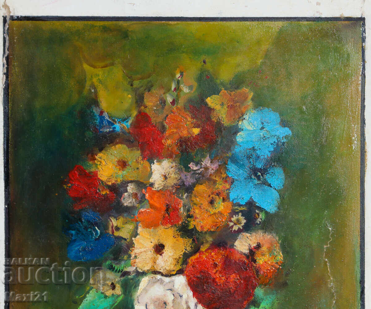 Delivery of Oil painting still life vase with flowers