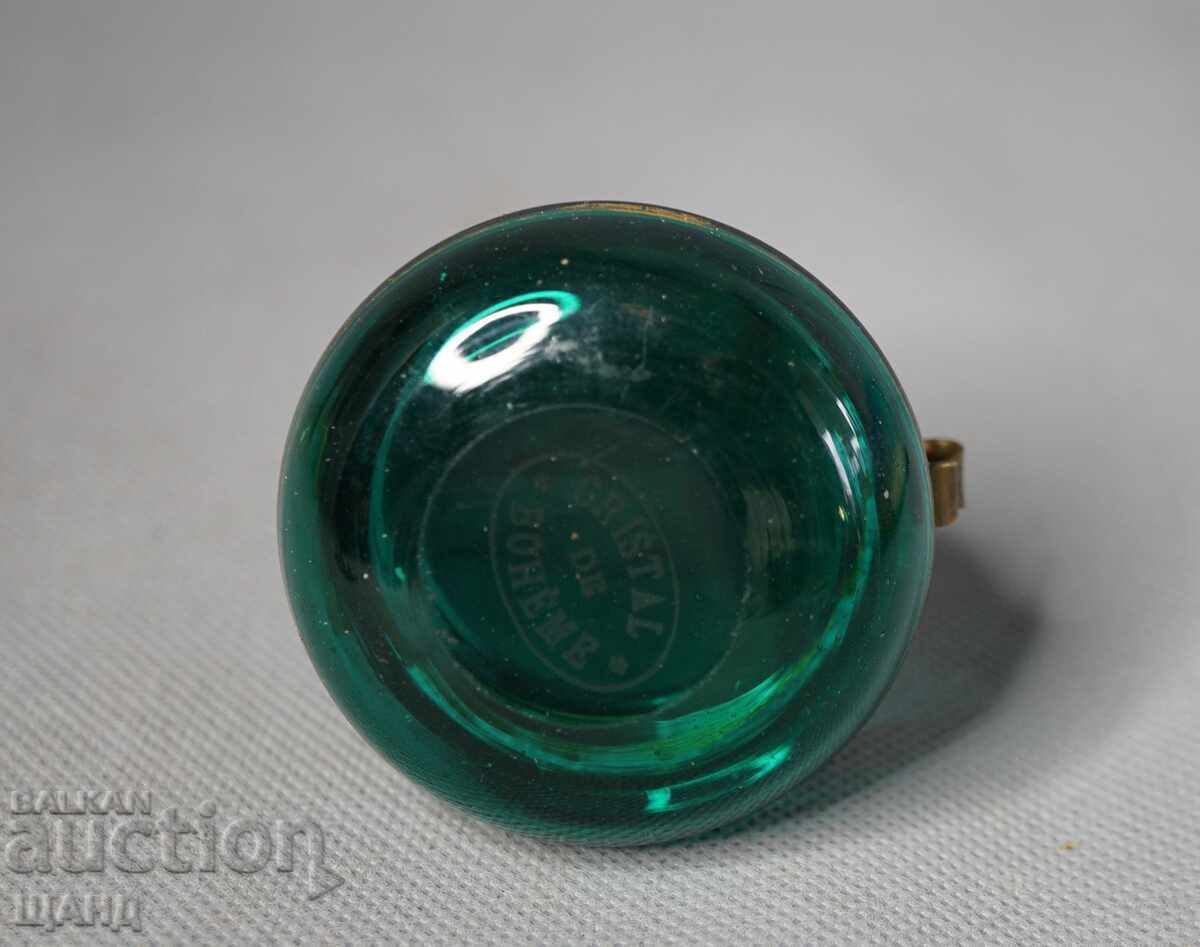 Auction  Bohemia Old Glass Crystal Pill Box