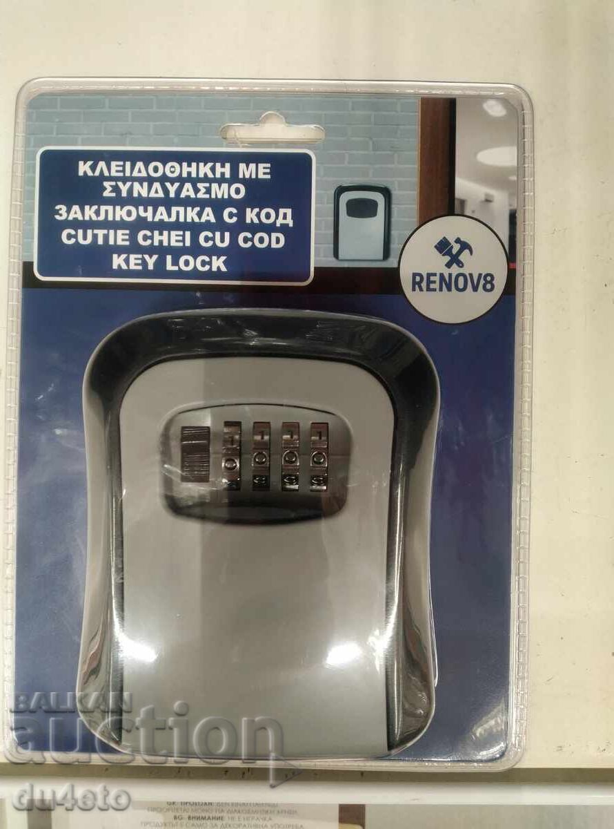 Mini seif pentru chei și obiecte mici cu cod pentru Airbnb 11,5x9 - 6