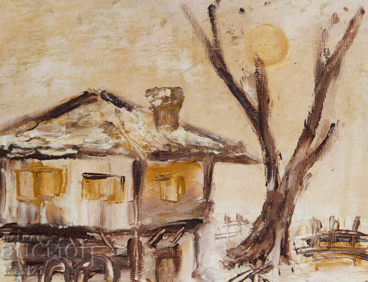 Delivery of Oil painting, genre scene