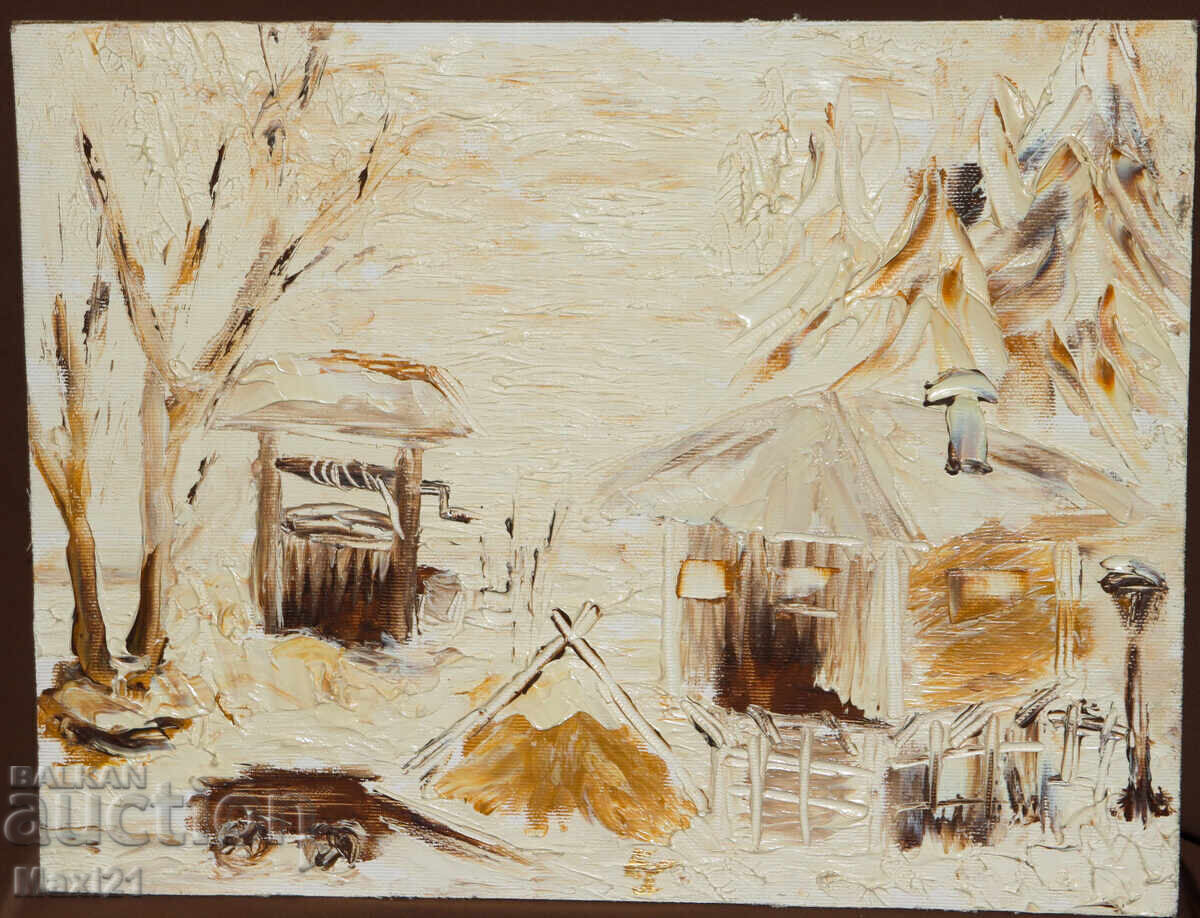 Oil painting, genre scene with price 150.00 BGN | € 76.69