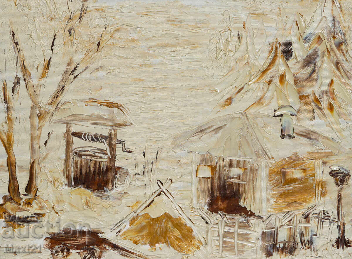 Oil painting, genre scene