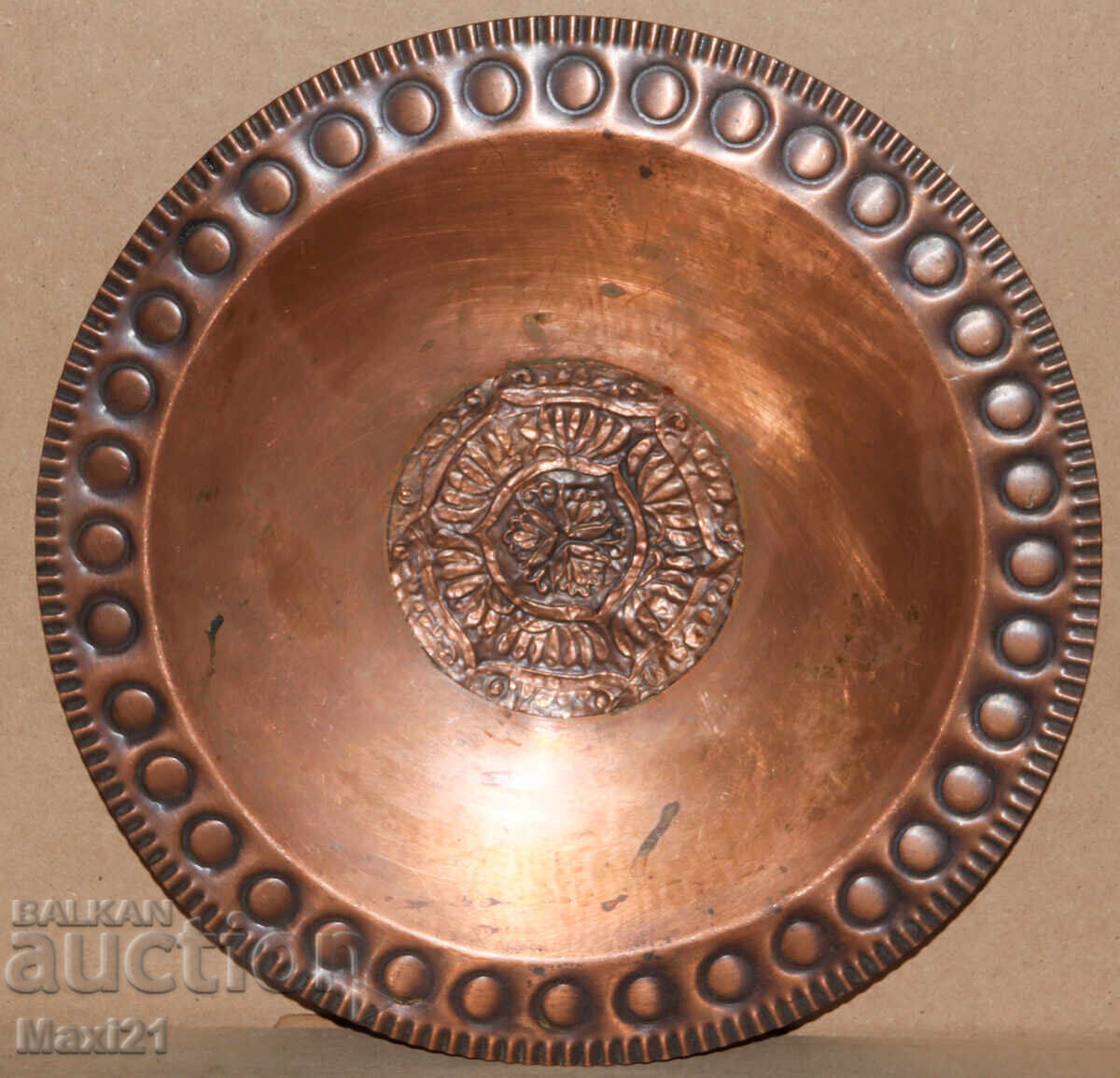 Auction  Handmade old copper wall panel decoration