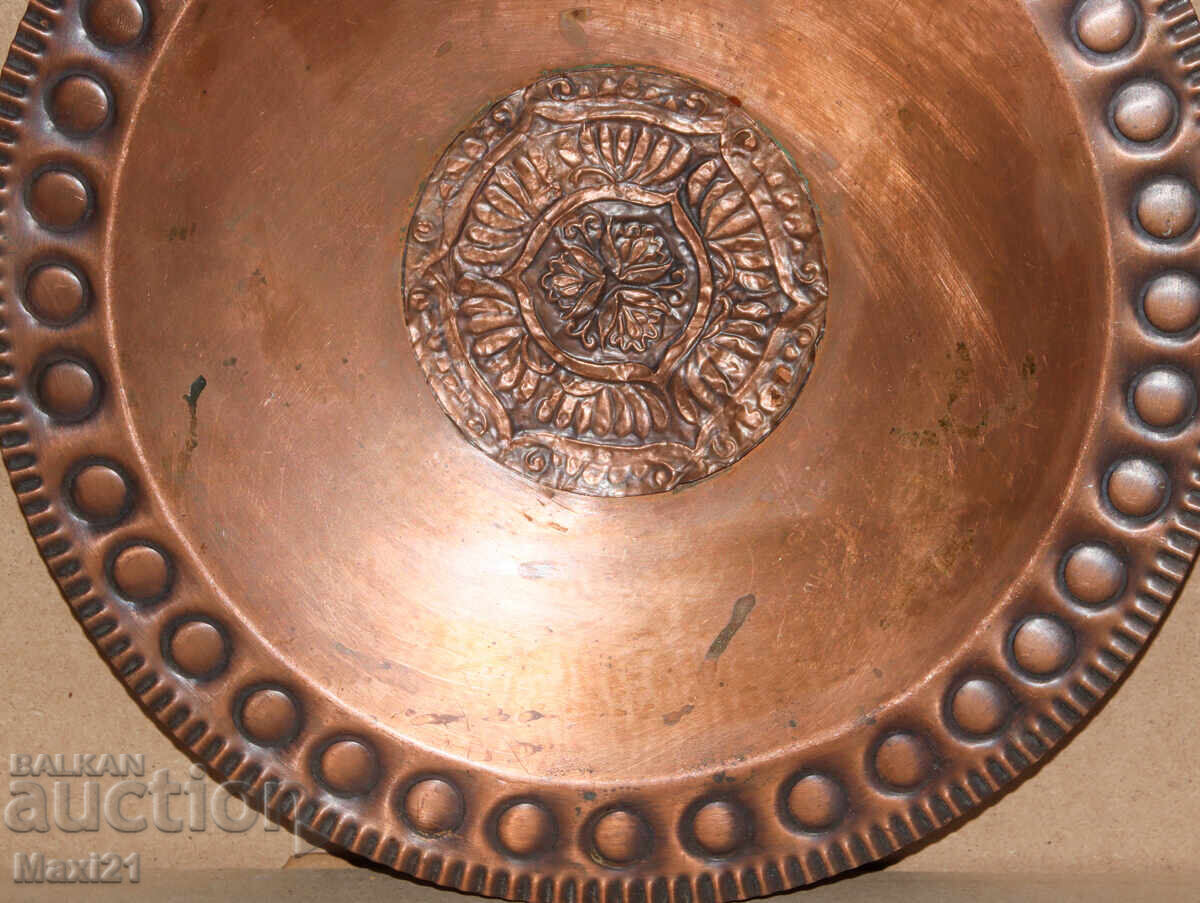 Handmade old copper wall panel decoration - 6