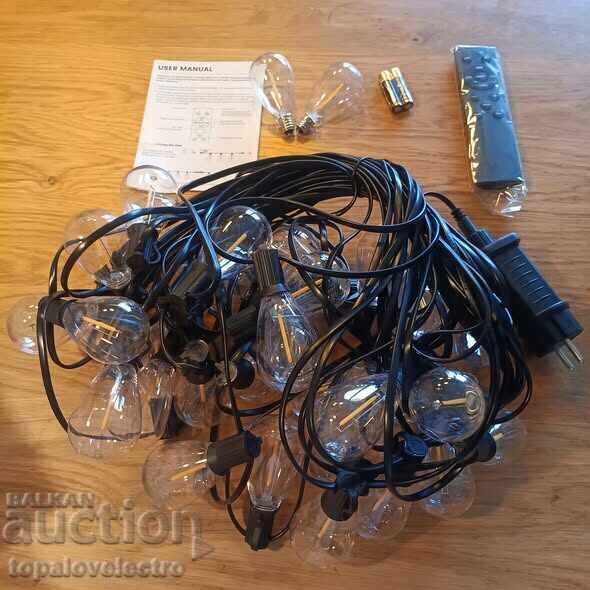 Δημοπρασία Εξωτερικά φωτάκια 20M με τηλεχειριστήριο και χρονοδιακόπτη