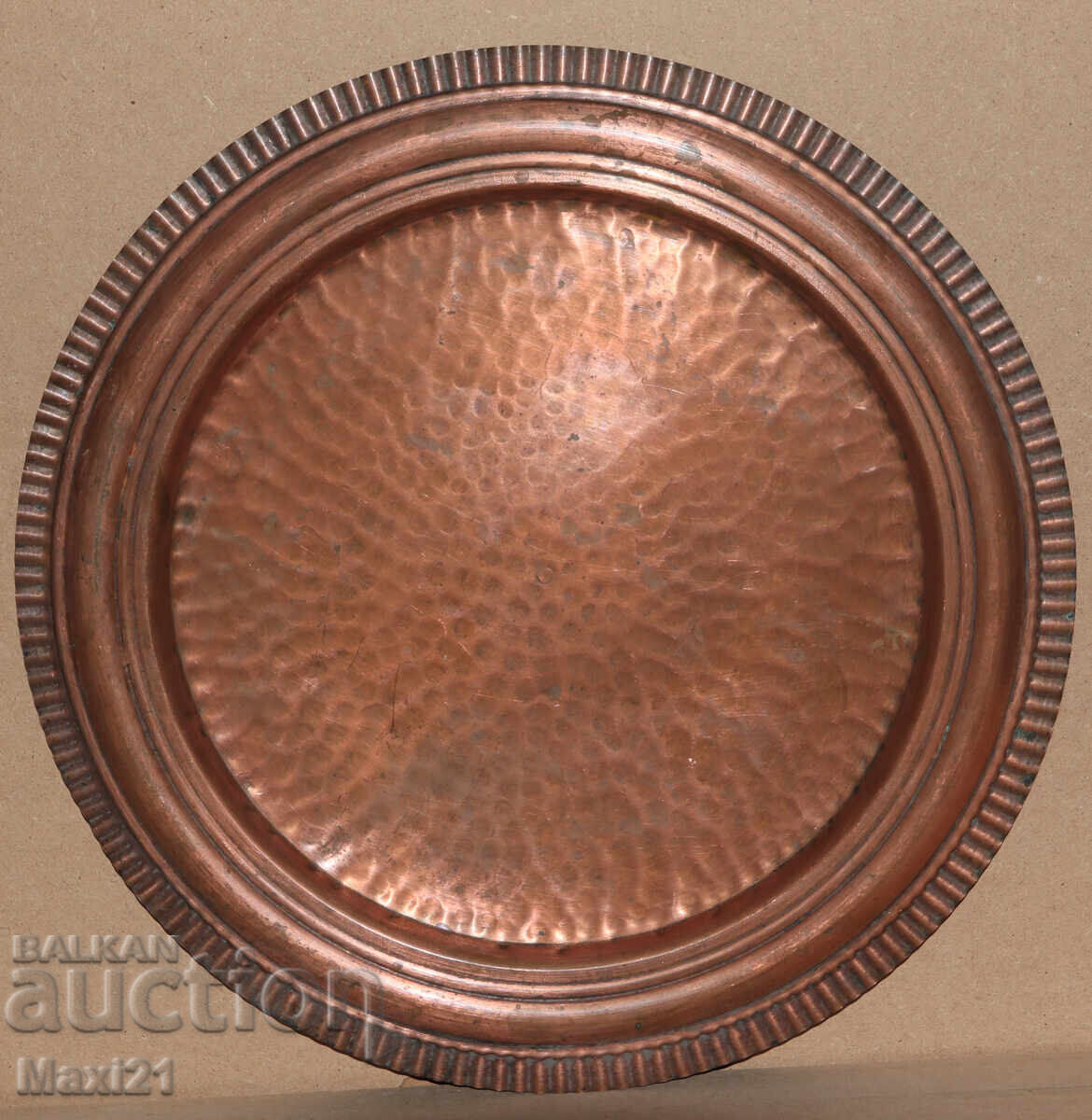 Delivery of Handmade old copper tray