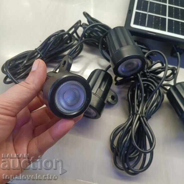 Set of 4 solar garden spotlights - 5