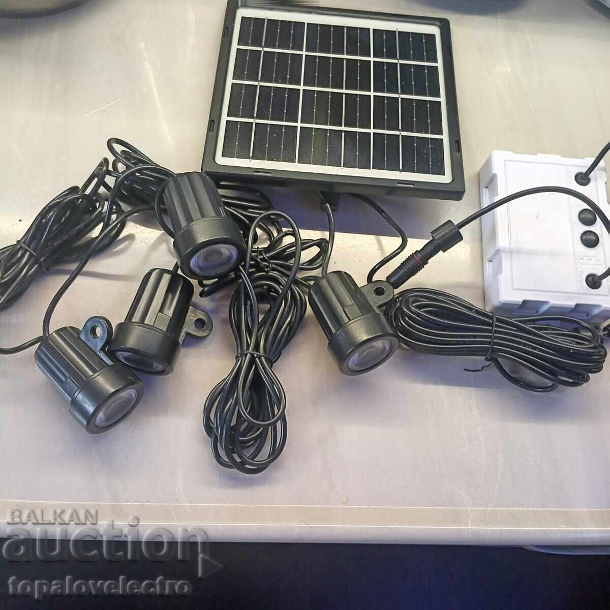 Set of 4 solar garden spotlights - 6