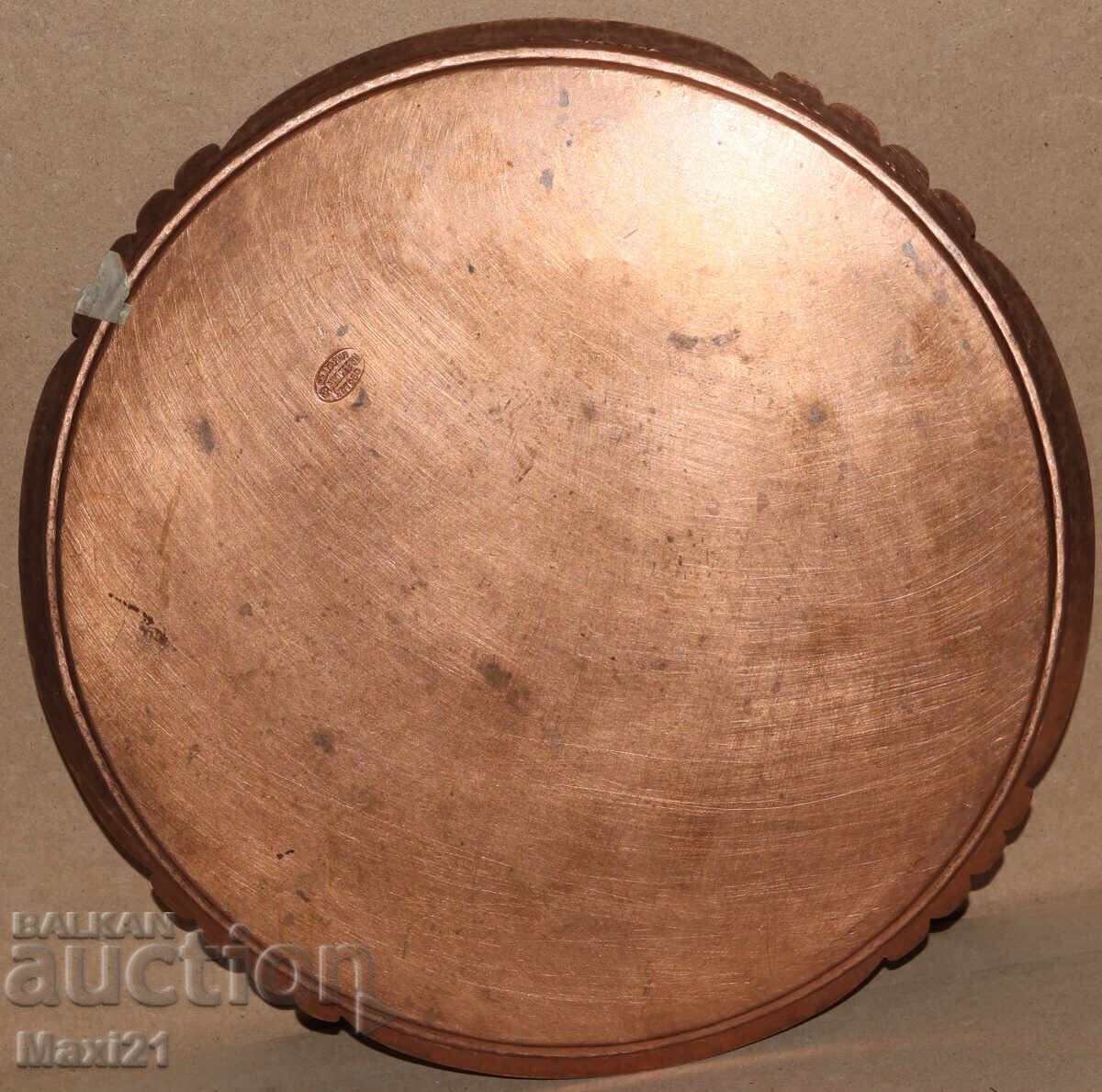 Frații Andreevi, Ustovo, tavă veche de cupru decorată - 6