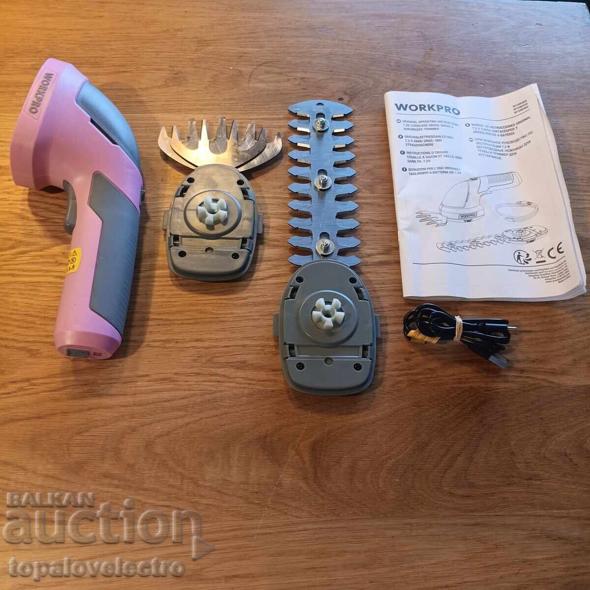 Auction  Rechargeable Grass and Shrub Shear 2-in-1, 7.2V