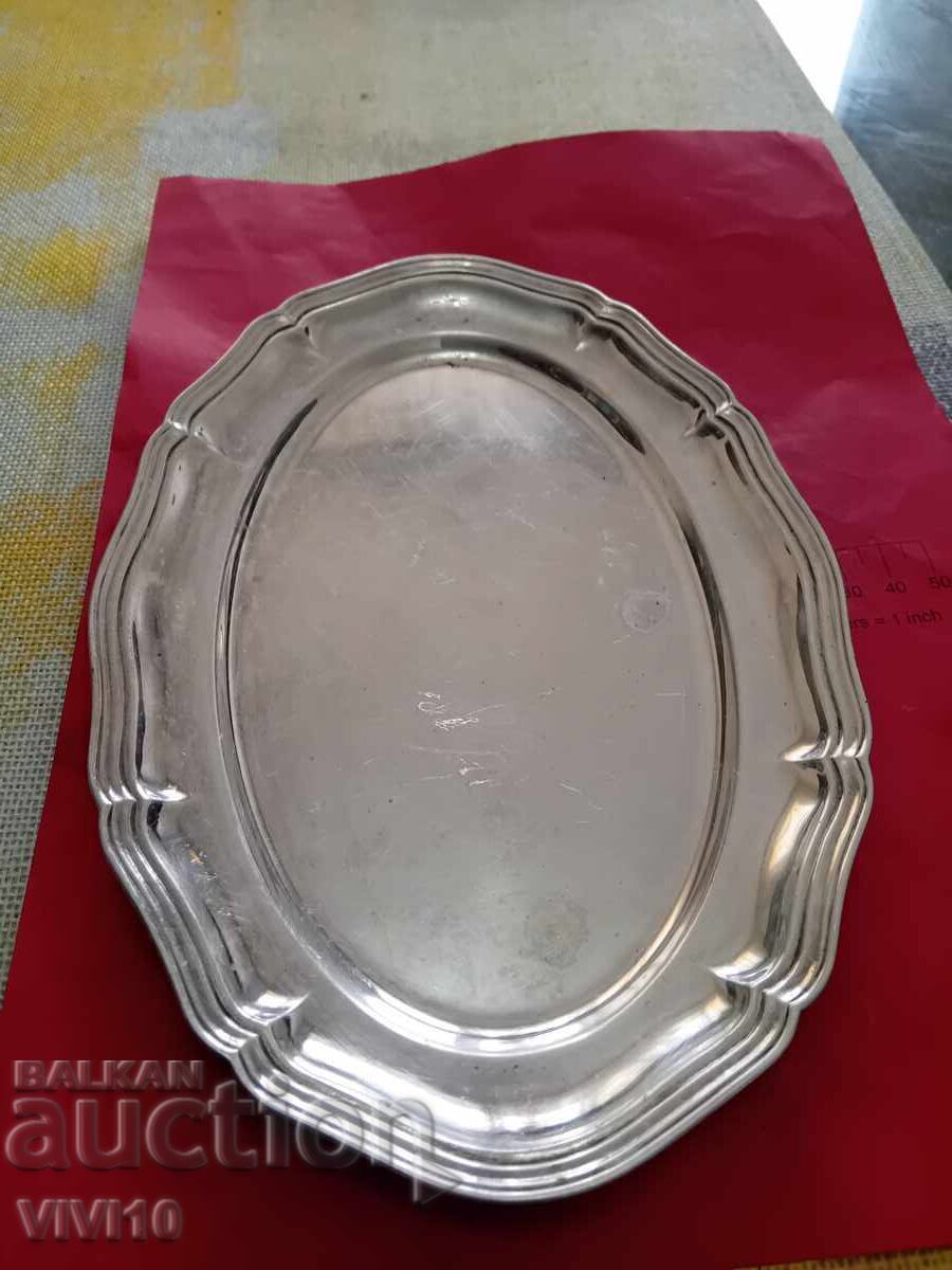 Platou vechi argintat D.B.E