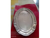 Antique Silver-Plated Platter D.B.E
